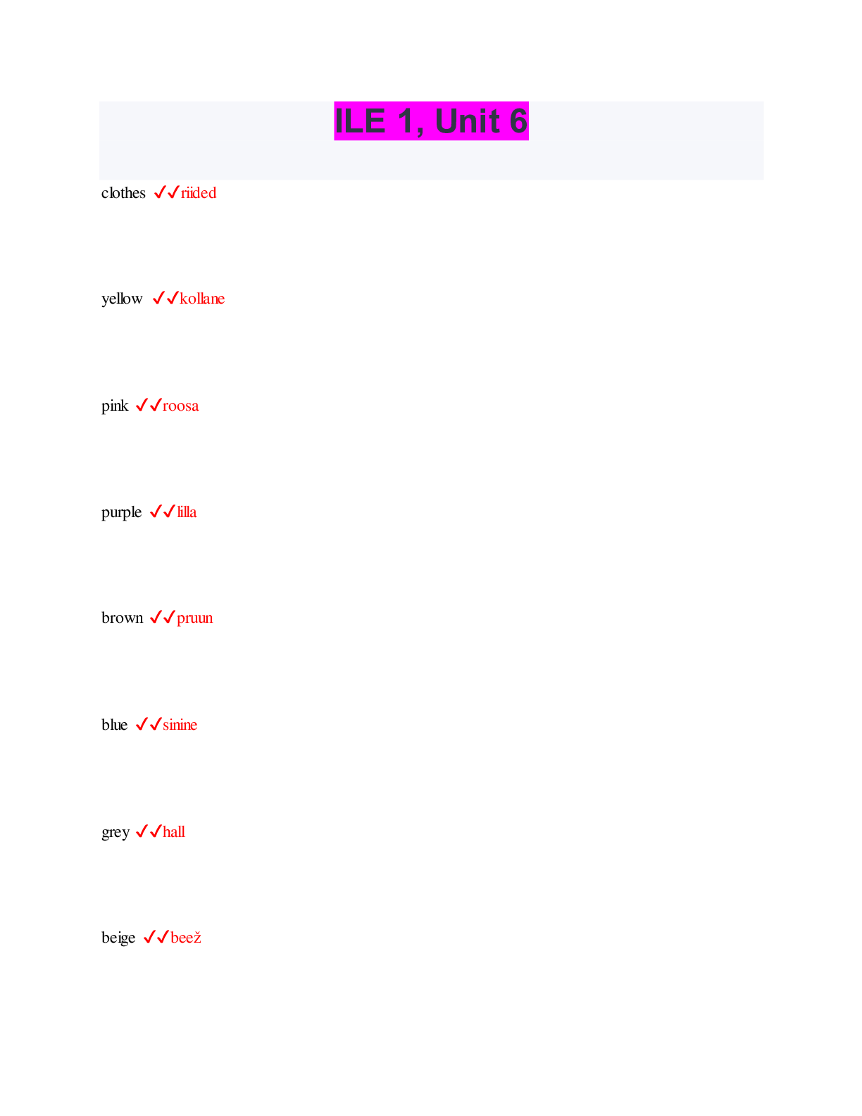 Preview image of ILE 1, Unit 6 document